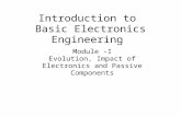Introduction to Basic Electronics Engineering Module -I Evolution, Impact of Electronics and Passive Components.