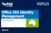 Paul Andrew. Recently Announced… Identity Integration Options 2 3 Identity Management Overview 1.