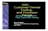 ASIC, Customer-Owned Tooling, and Processor Design Nancy Nettleton Manager, VLSI ASIC Device Engineering April 2000 Design Style Myths That Lead EDA Astray.