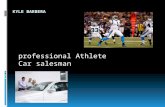 Professional Athlete Car salesman. Professional Football Player  Description- Football is a contact sport played between two teams on a field 160 feet.