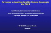 Advances in Applying Satellite Remote Sensing to the AQHI Randall Martin, Dalhousie and Harvard-Smithsonian Aaron van Donkelaar, Akhila Padmanabhan, Dalhousie.