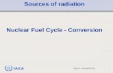IAEA Sources of radiation Nuclear Fuel Cycle - Conversion Day 4 – Lecture 6 (1) 1.