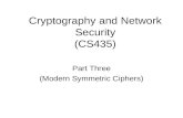 Cryptography and Network Security (CS435) Part Three (Modern Symmetric Ciphers)