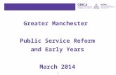 1 Greater Manchester Public Service Reform and Early Years March 2014.