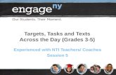 Targets, Tasks and Texts Across the Day (Grades 3-5) Experienced with NTI Teachers/ Coaches Session 5.