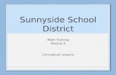 Sunnyside School District Math Training Module 6 Conceptual Lessons.