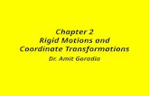 Chapter 2 Rigid Motions and Coordinate Transformations Dr. Amit Goradia.