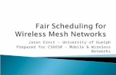Jason Ernst – University of Guelph Prepared for CS6650 - Mobile & Wireless Networks.