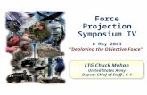 Force Projection Symposium IV 8 May 2003 LTG Chuck Mahan United States Army Deputy Chief of Staff, G-4 LTG Chuck Mahan United States Army Deputy Chief.