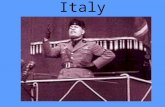 Italy Benito Mussolini. Italy has TONS of problems after WWI. 1) Peasants are taking over farms & factories. 2) The economy is in trouble. 3) Unemployed.