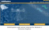 SAGExplore web server tutorial for Module I: Genome Explore.