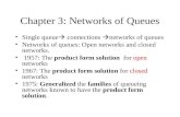 Chapter 3: Networks of Queues Single queue  connections  networks of queues Networks of queues: Open networks and closed networks. 1957: The product.