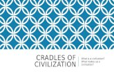 CRADLES OF CIVILIZATION What is a civilization? What makes up a civilization?