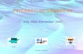 Brussels, 14/03/03 INTERREG III: STARDUST July 2002-December 2002 VLIZ.