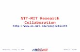 Musashino, January 13, 2000Rodney A. Brooks NTT-MIT Research Collaboration .