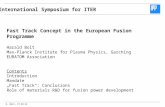 H. Bolt, 29.10.2015 Fast Track Concept in the European Fusion Programme Harald Bolt Max-Planck Institute for Plasma Physics, Garching EURATOM Association.