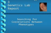 Scholars Biology 3 Genetics Lab Report Searching for Correlations Between Phenotypes.
