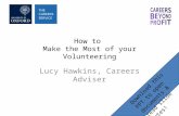 How to Make the Most of your Volunteering Lucy Hawkins, Careers Adviser Download this PPT to open documents & read slide notes!