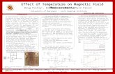 Effect of Temperature on Magnetic Field Measurements Doug Hockey 1, Brendan Van Hook 1, Ryan Price 2 Sponsored by the Department of Physics, University.