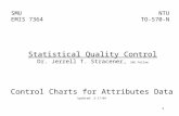 1 SMU EMIS 7364 NTU TO-570-N Control Charts for Attributes Data Updated: 3-17-04 Statistical Quality Control Dr. Jerrell T. Stracener, SAE Fellow.