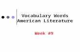 Vocabulary Words American Literature Week #9. Asylum.