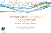 Rebecca Maxwell Stuart Crowne Plaza Hotel, Glasgow 11 June 2015 Transnational Student Engagement.