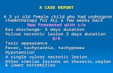 A CASE REPORT A 3 yr old female child who had undergone chemotherapy for ALL a few weeks back A 3 yr old female child who had undergone chemotherapy for.