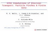 GYRO Simulations of Electron Transport: Particle Pinches & Finite beta R. E. Waltz, J. Candy,G.M.Staebler, and F.L. Hinton General Atomics C. Estrada-Mila.