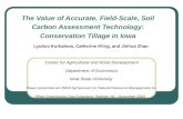 The Value of Accurate, Field-Scale, Soil Carbon Assessment Technology: Conservation Tillage in Iowa Lyubov Kurkalova, Catherine Kling, and Jinhua Zhao.