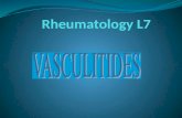 Vasculitides constitute a spectrum of diseases characterized by inflammation & necrosis of blood vessels with resulting ischemia of those tissues.