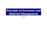 Principle of Inventory and Material Management LSM736.