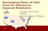 Developing Plans of Safe Care for Substance Exposed Newborns Lessons from Four CAPTA Demonstration Projects.