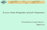 Excess Noise Properties of GaN Nanowires Presented by Liang-Chen Li 2006/12/22.