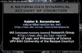 A NATURALISED DYNAMICAL ACCOUNT OF COGNITION Xabier E. Barandiaran xabier@barandiaran.net  IAS ( Information Autonomy.