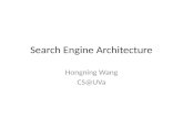Search Engine Architecture Hongning Wang CS@UVa. Classical search engine architecture “The Anatomy of a Large-Scale Hypertextual Web Search Engine” -