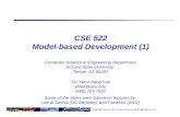 CSE 522 Model-based Development (1) Computer Science & Engineering Department Arizona State University Tempe, AZ 85287 Dr. Yann-Hang Lee yhlee@asu.edu.