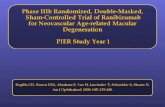Phase IIIb Randomized, Double-Masked, Sham-Controlled Trial of Ranibizumab for Neovascular Age-related Macular Degeneration PIER Study Year 1 Regillo CD,