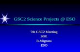GSC2 Science Projects @ ESO 7th GSC2 Meeting 2001R.MignaniESO.