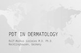 PDT IN DERMATOLOGY Rolf-Markus Szeimies M.D. Ph.D. Recklinghausen, Germany.