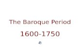 The Baroque Period 1600-1750. The word “Baroque” The word baroque means “oddly shaped pearl”, because back then people thought the music and art was rather.