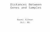 Distances Between Genes and Samples Naomi Altman Oct. 06.