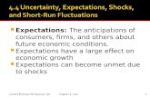 Expectations: The anticipations of consumers, firms, and others about future economic conditions.  Expectations have a large effect on economic growth.