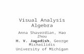 Visual Analysis Algebra Anna Shaverdian, Hao Zhou H. V. Jagadish, George Michailidis University of Michigan.