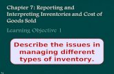 Describe the issues in managing different types of inventory. 7-1.