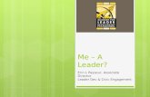 Me – A Leader? Erin L Payseur, Associate Director Leader Dev & Civic Engagement.