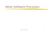 Other Processes1 Other Software Processes. Other Processes2 zDevelopment Process is the central process around which others revolve zMethods for other.