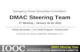 DMAC Steering Team Interagency Ocean Observation Committee’s DMAC Steering Team 2 nd Meeting – January 18-19, 2012 Charly Alexander – U.S. IOOS Program.