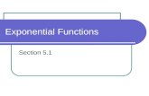 Exponential Functions Section 5.1. Evaluate the exponential functions Find F(-1) Find H(-2) Find Find F(0) – H(1)