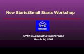 New Starts/Small Starts Workshop APTA’s Legislative Conference March 14, 2007.