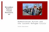 Humanitarian Action and the Current Refugee Crisis Stefan Bauschard November Public Forum Resolution.